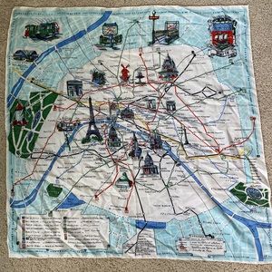 RARE Paris Map Scarf